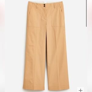 J crew Collection wide-leg pant in trench canvas